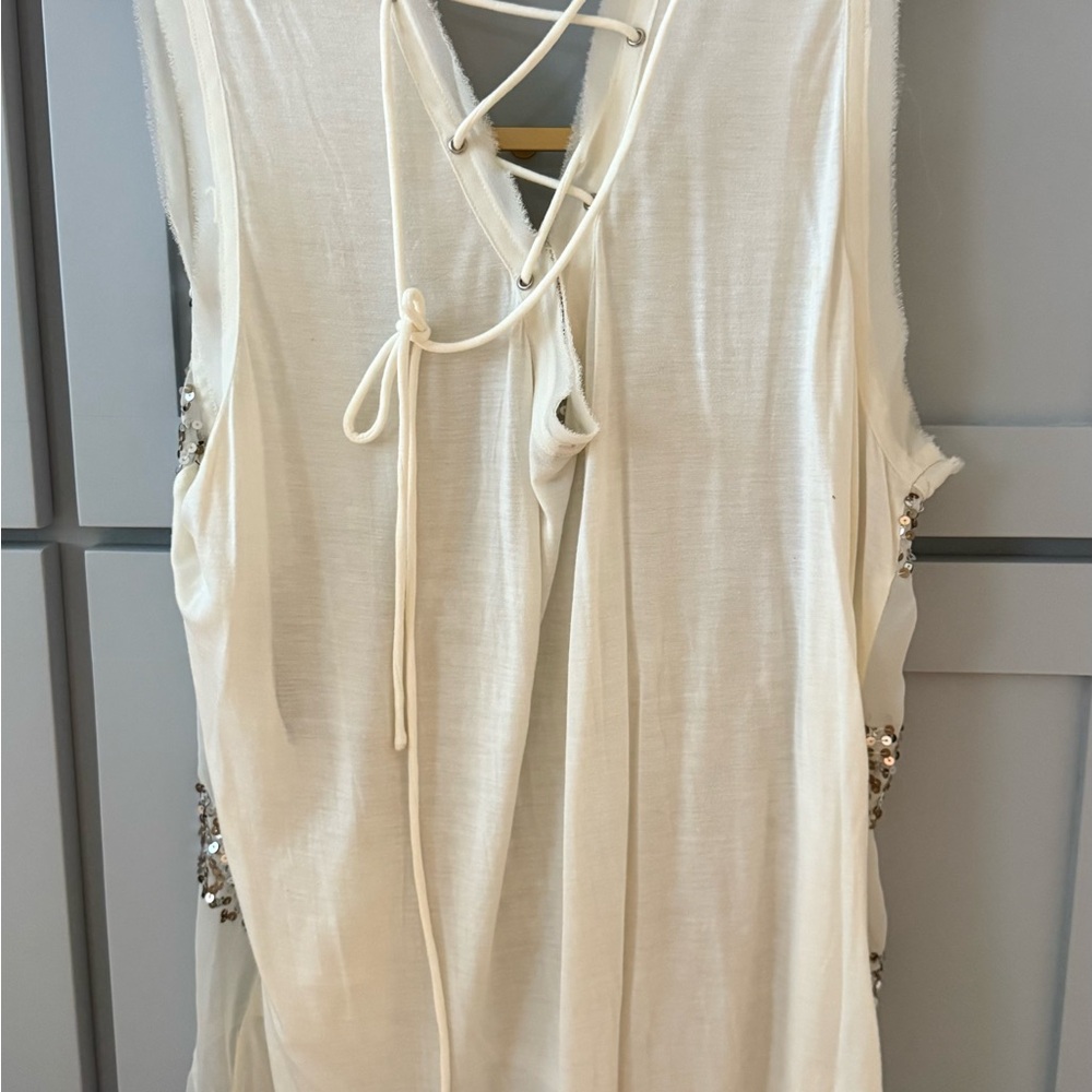 Jessica Simpson Cream and Gold Tank Top - Picture 3 of 6